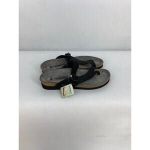 MEPHISTO WOMENS HELEN SOFT-AIR TECHNOLOGY CORK FOOTBED SANDAL BUCK BLACK SIZE 12